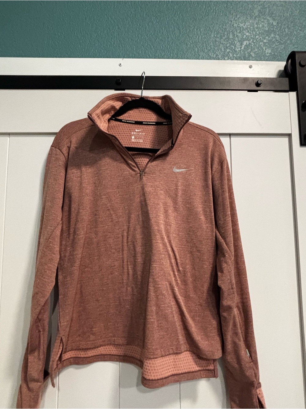 Nike Running Woman’s Quarter-Zip Pullover — Rosewood